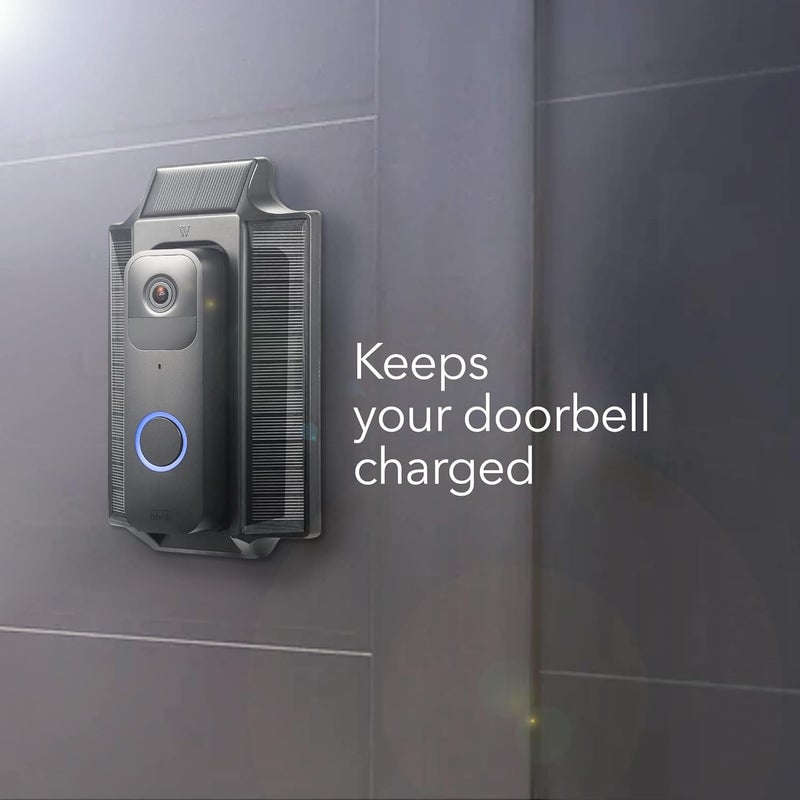 Wasserstein Solar Charger and Mount - Compatible with Blink Video Doorbell - Solar Power for Your Blink Video Doorbell (Black) - Image 4